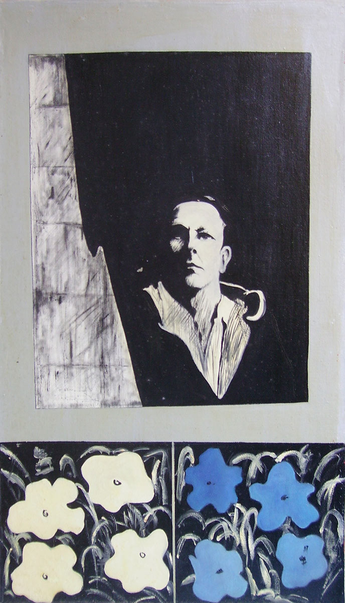 Triptychon "Andy Warhol" - linke Tafel - Öl auf Leinwand - 1988