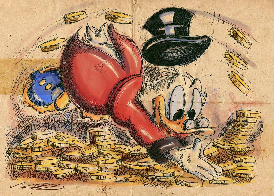 Dagobert Duck III - Digital Art - 2023