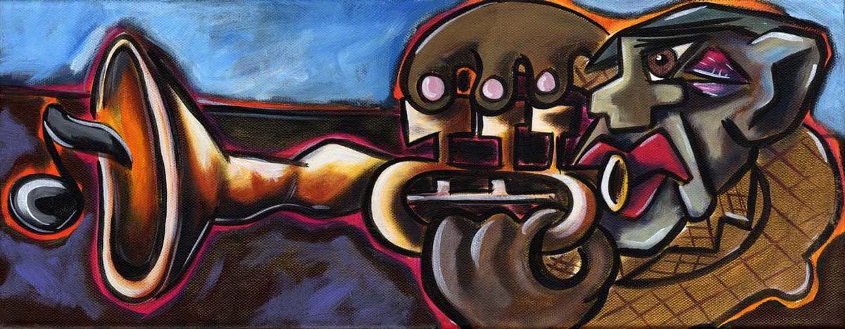 Cubajazz - Acryl auf Leinwand - 50 x 20 cm - 2012