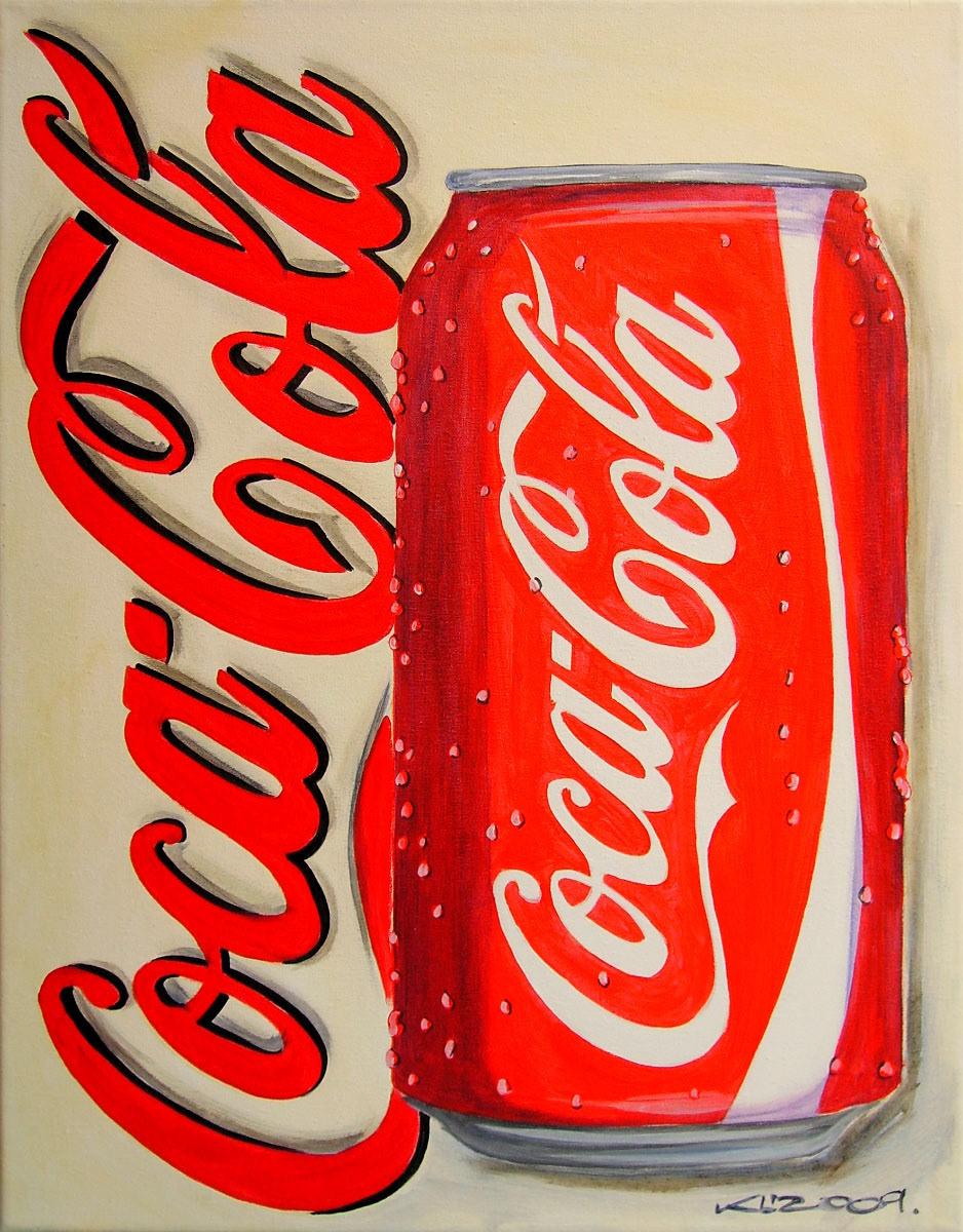 Coca Cola Tin - Acryl auf Leinwand - 50 x 60 cm - 2009