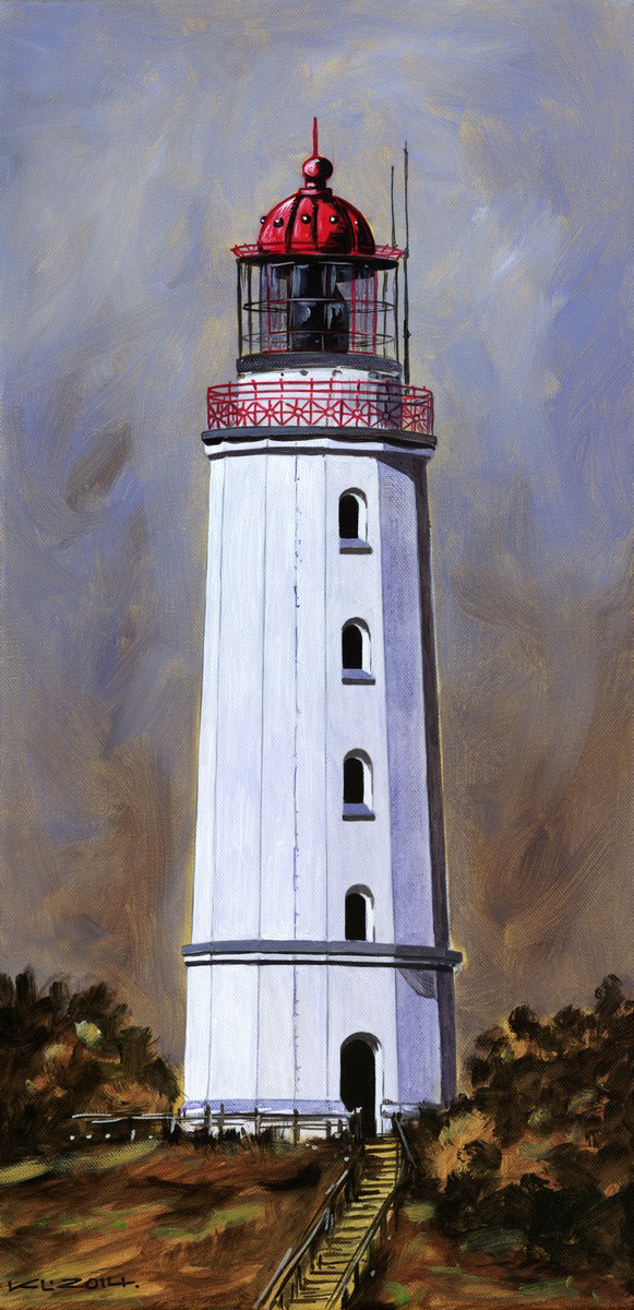 Leuchtturm Dornbusch auf Hiddensee - Acryl auf Leinwand - 30 x 60 cm - 2014