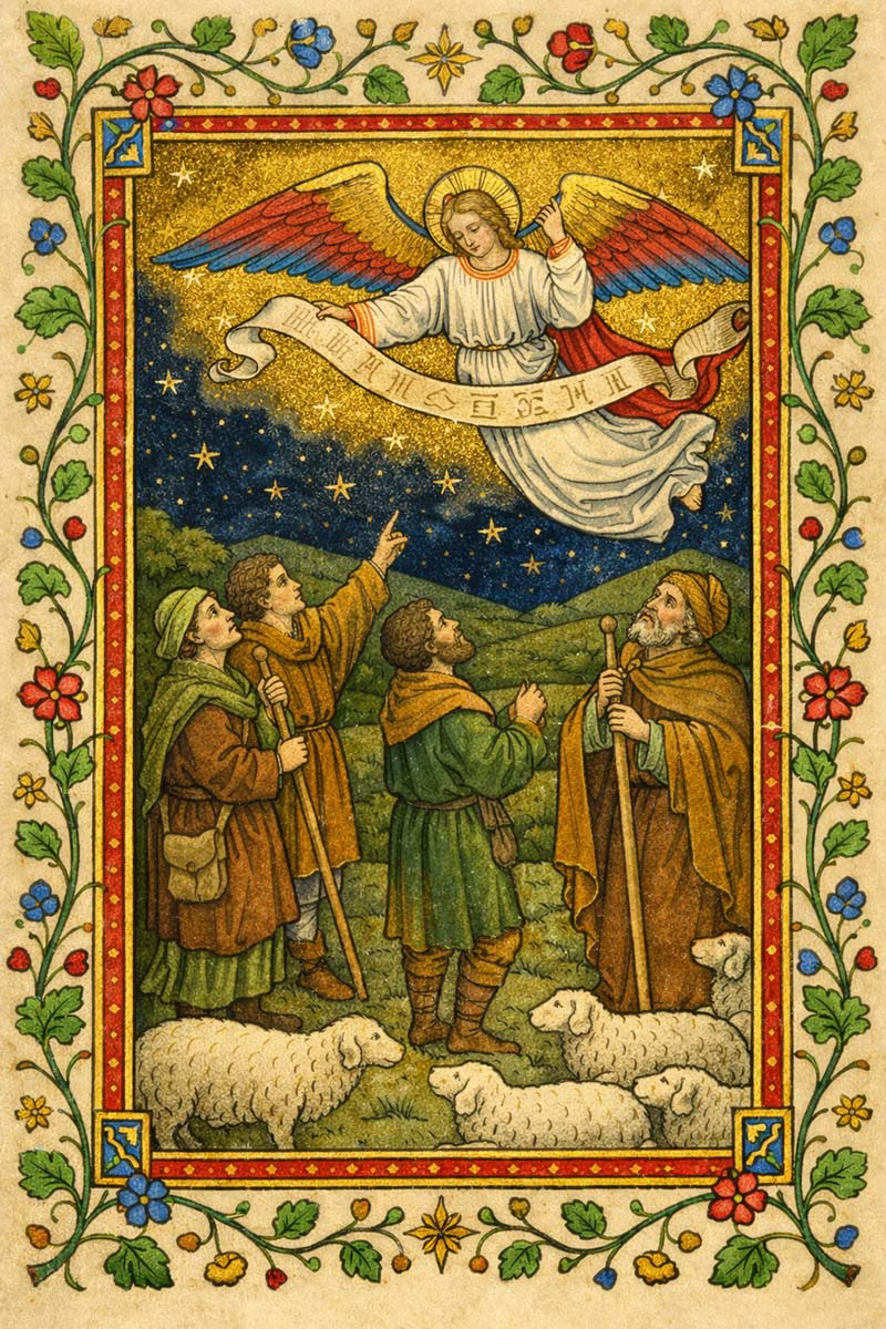 Verkündigung an ide Hirten - Generated AI Art - 2025