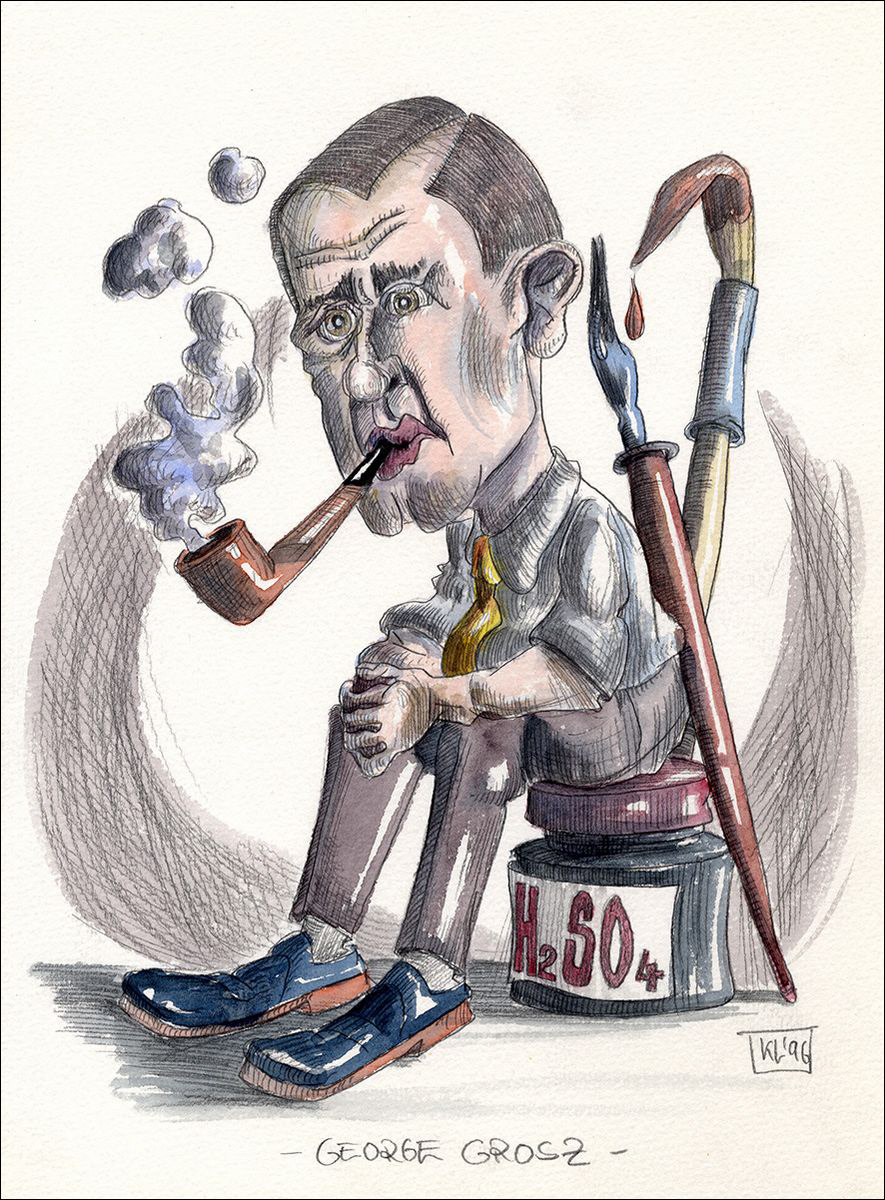 George Grosz - Bleistift und Aquarell - 1996