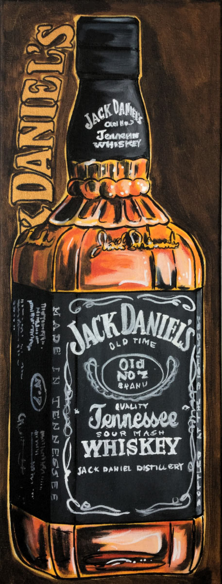 Jack Daniels ART II - Acryl auf Leinwand - 20 x 50 cm - 2016