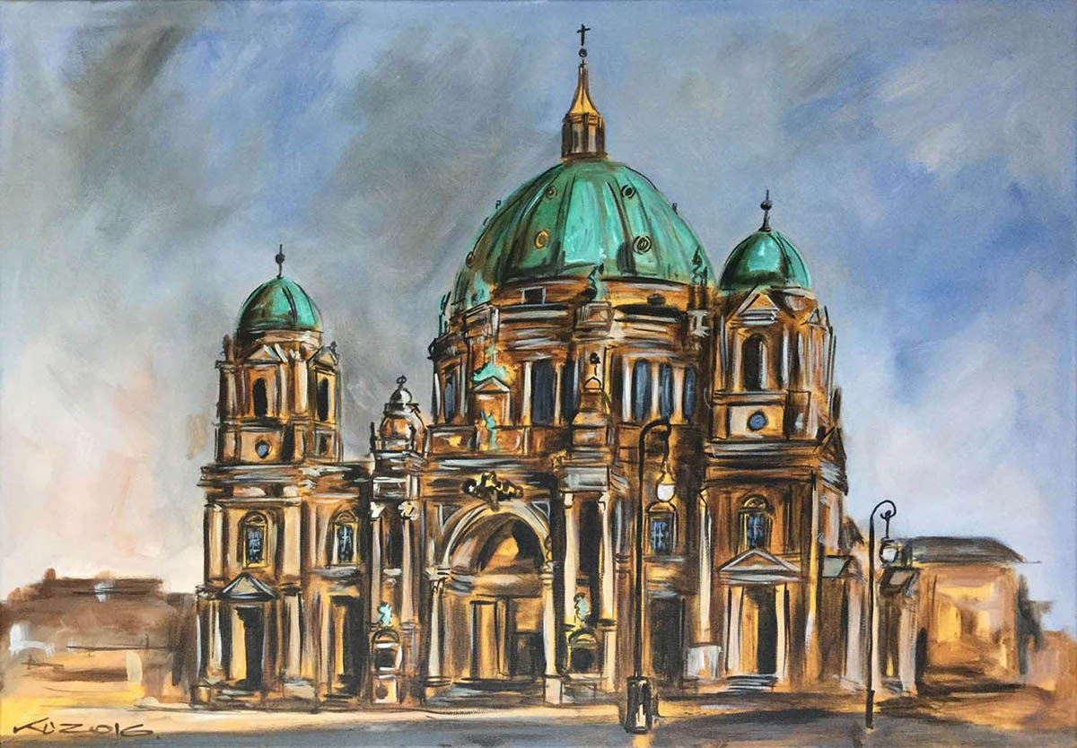 Berliner Dom - Acryl auf Leinwand - 50 x 70 cm - 2016