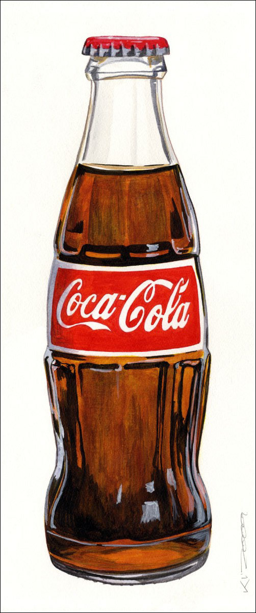 Coca Cola ART II - Acryl auf Karton - 21 x 50 cm - 2013