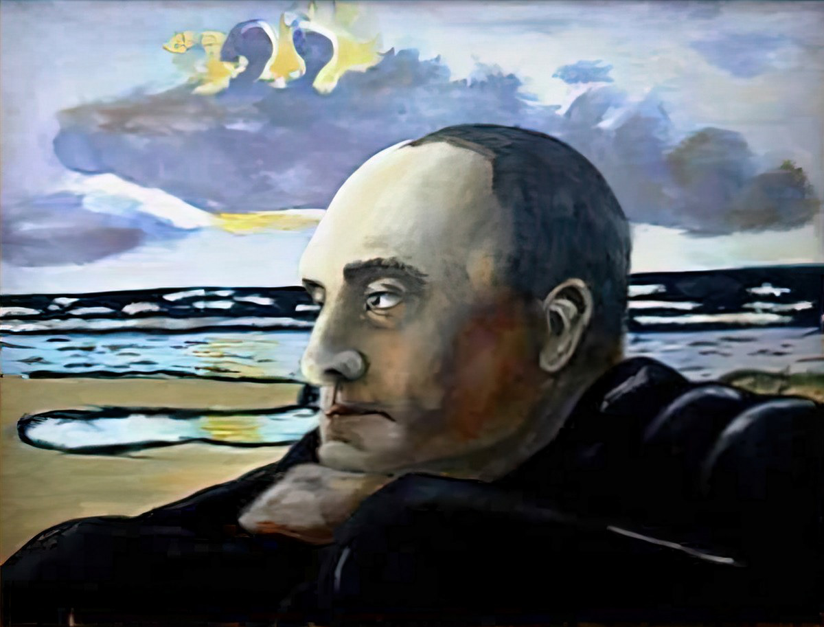 Porträt Max Beckmann - Öl auf Leinwand - 1988