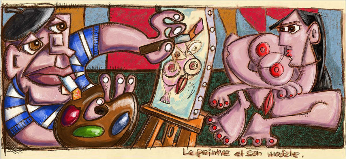Le peintre et son modéle - Digital Art - 2022