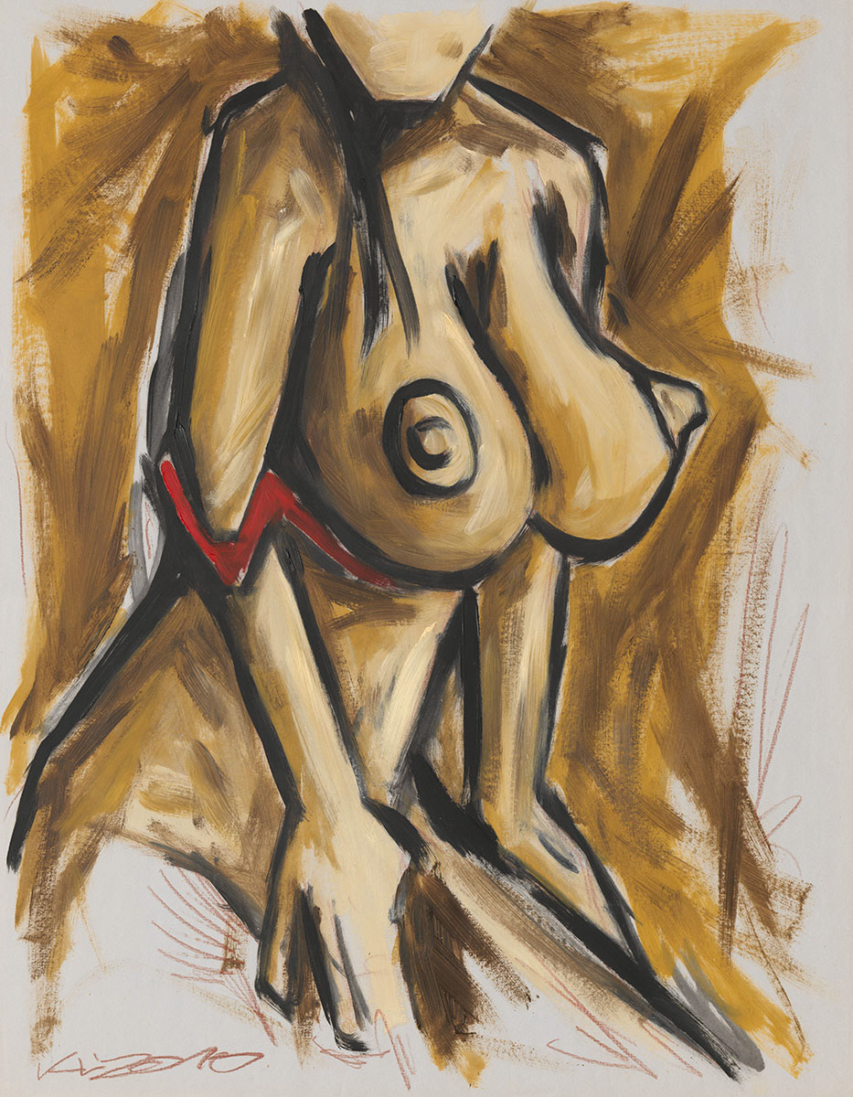 AKT IV - Öl auf Ingrespapier- 63 x 49,5 cm - 2009