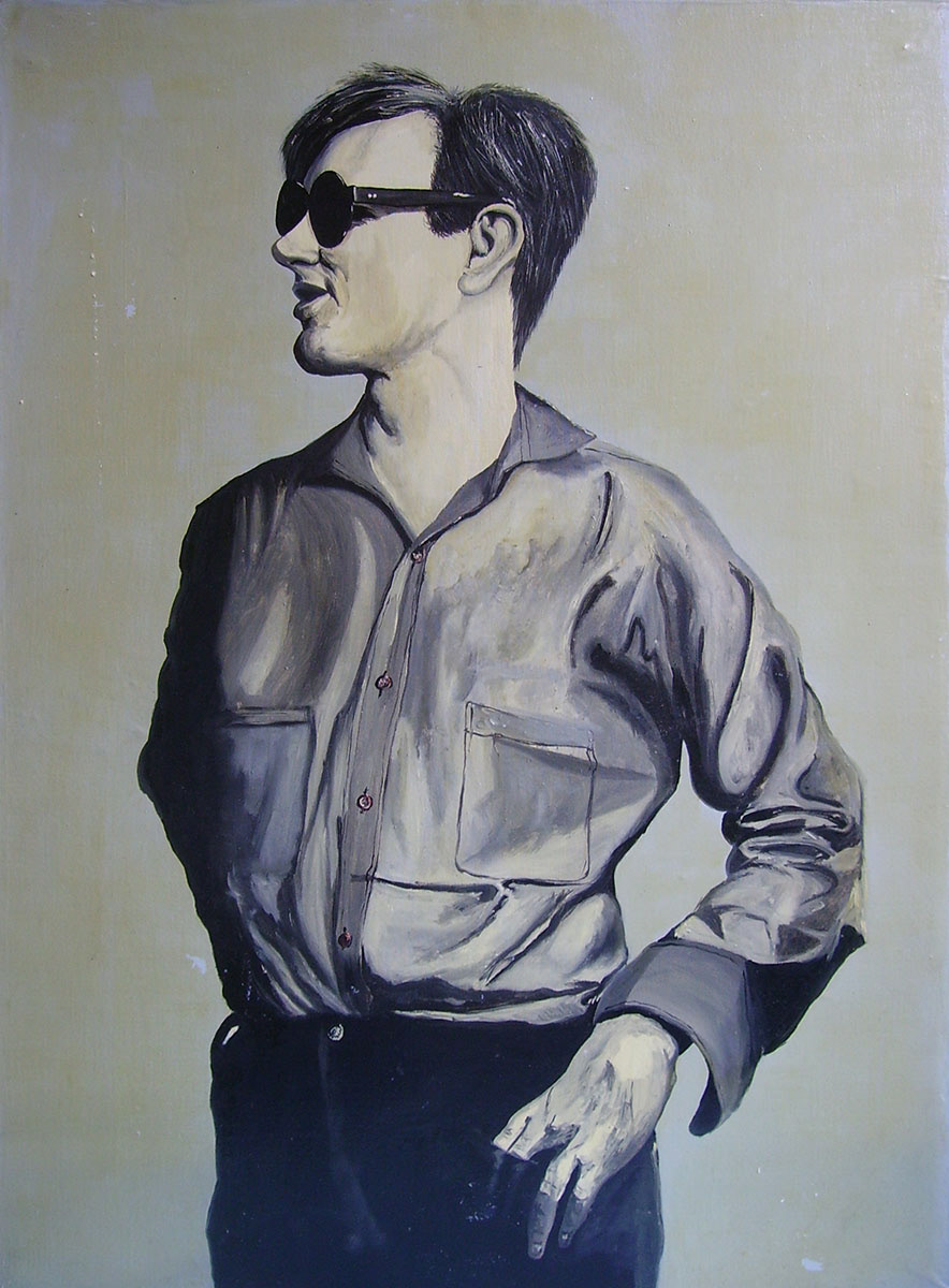 Triptychon "Andy Warhol" -mittlere Tafel - Öl auf Leinwand - 1988