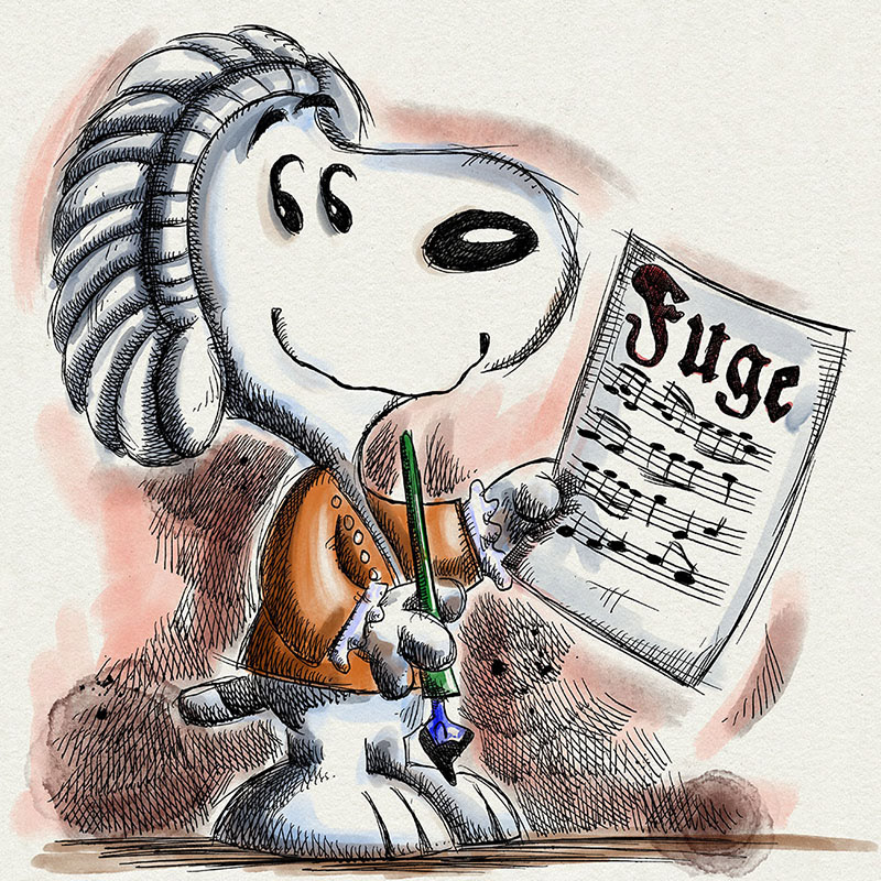 Snoopy & die Kunst der Fuge - Digital Art - 2024