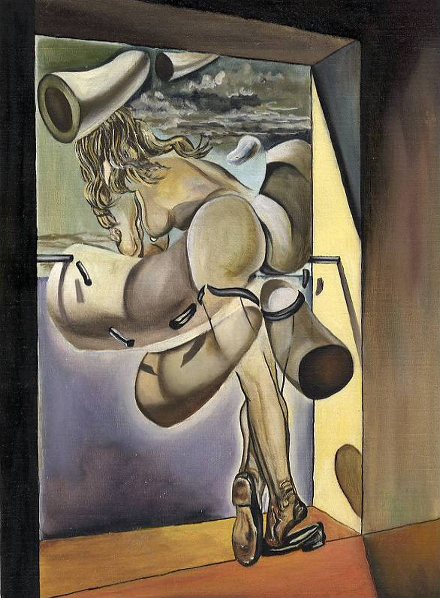 Von ihrer Keuschheit sodomierte Jungfrau (Kopie nach S.Dali) - Öl auf Ölmalkarton - 19990
