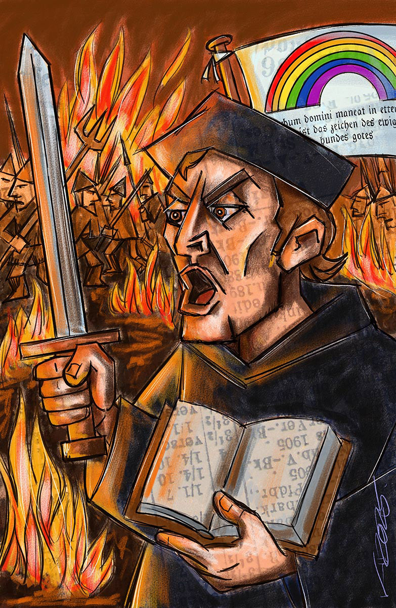 Thomas Müntzer - 500 Jahre Bauernkrieg - Digital Art - 2025