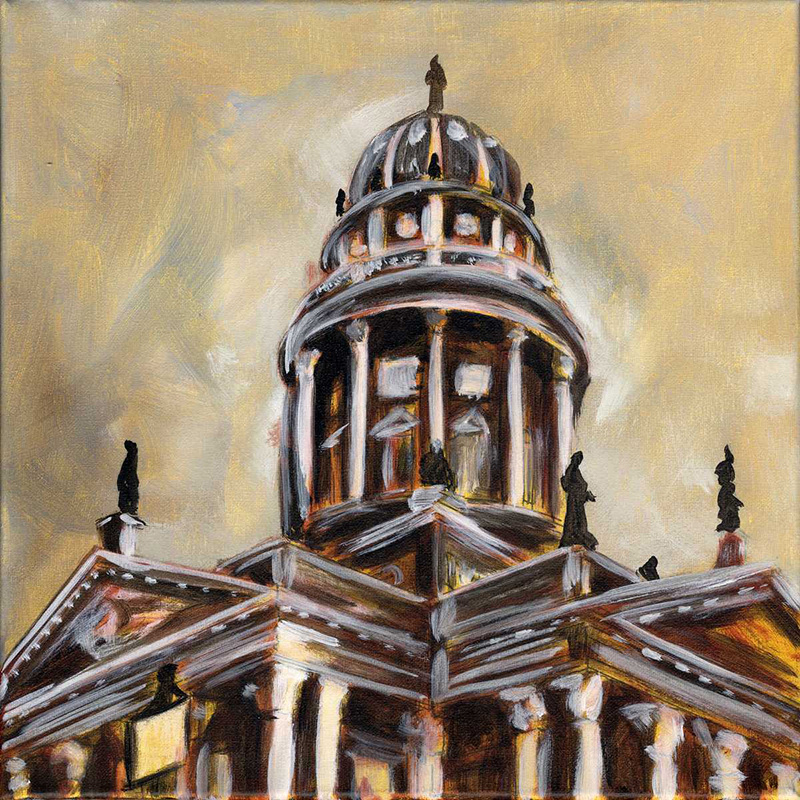 Berlin Deutscher Dom am Gendarmenmarkt - Acryl auf Leinwand - 30 x 30 cm - 2009