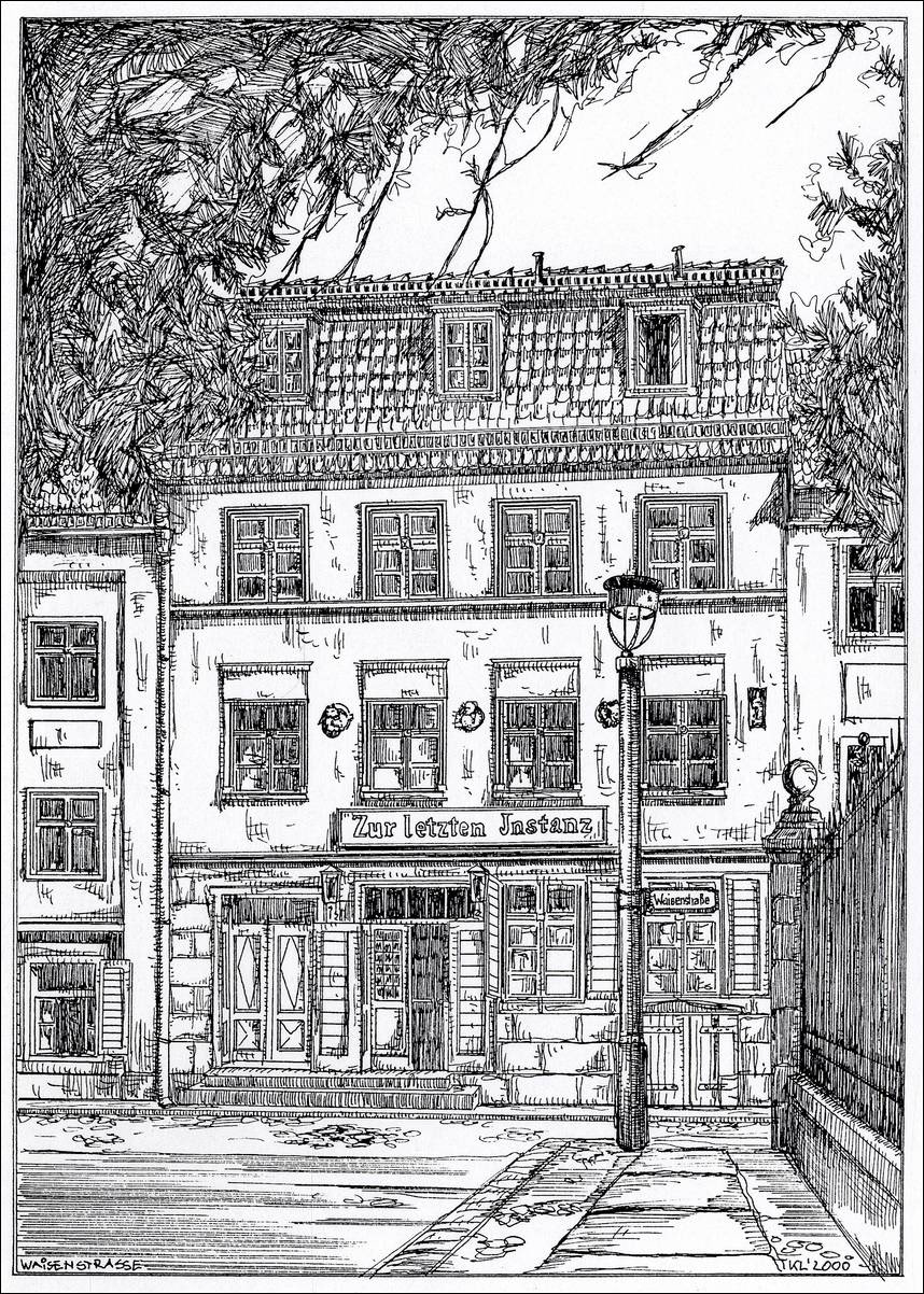 Gasthaus Zur letzten Instanz - Feder und schwarze Tusche auf Zeichenkarton - 29,7 x 21 cm - 2000