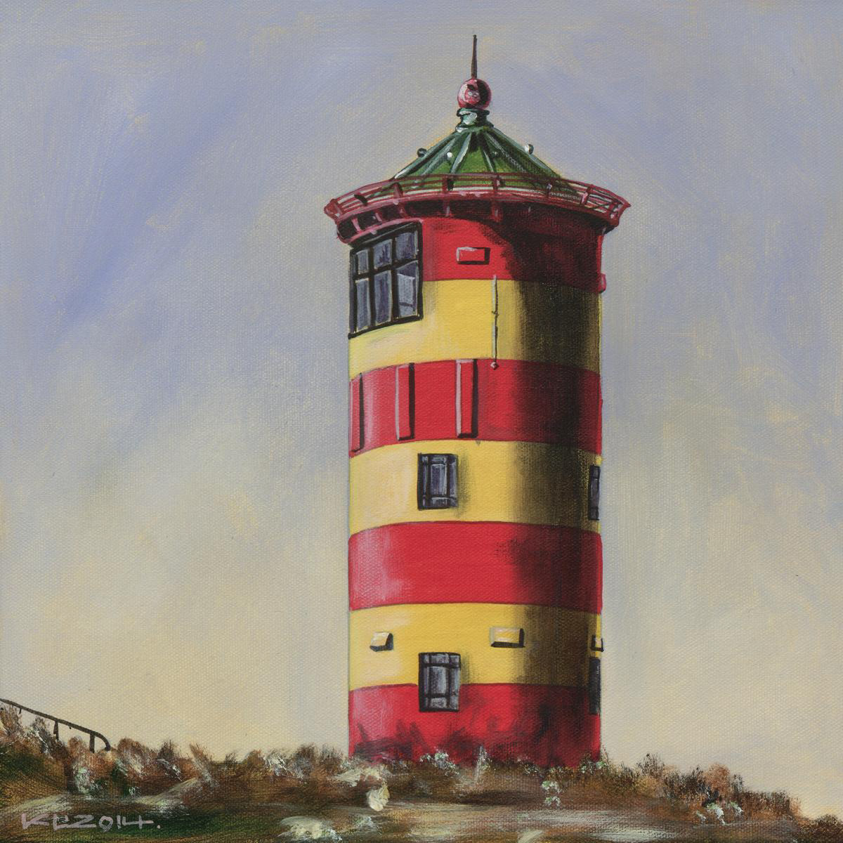 Leuchtturm Pilsum - Acryl auf Leinwand - 30 x 30 cm - 2014