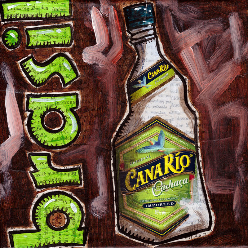 brasil No.2 - Acryl und Collage auf Leinwand - 20 x 20 cm - 2015