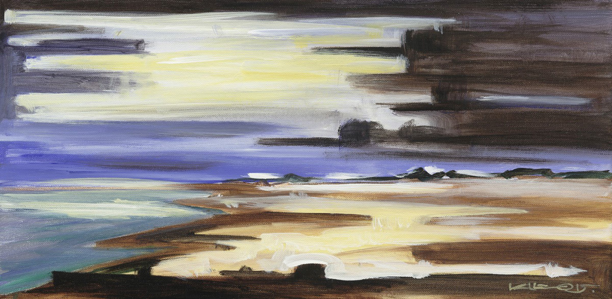 Amrum I:Gewitterfront - Acryl auf Leinwand - 25 x 50 cm - 2015