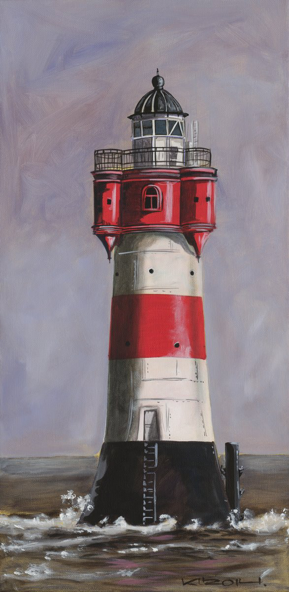 Leuchturm Roter Sand - Acryl auf Leinwand - 30 x 60 cm - 2014