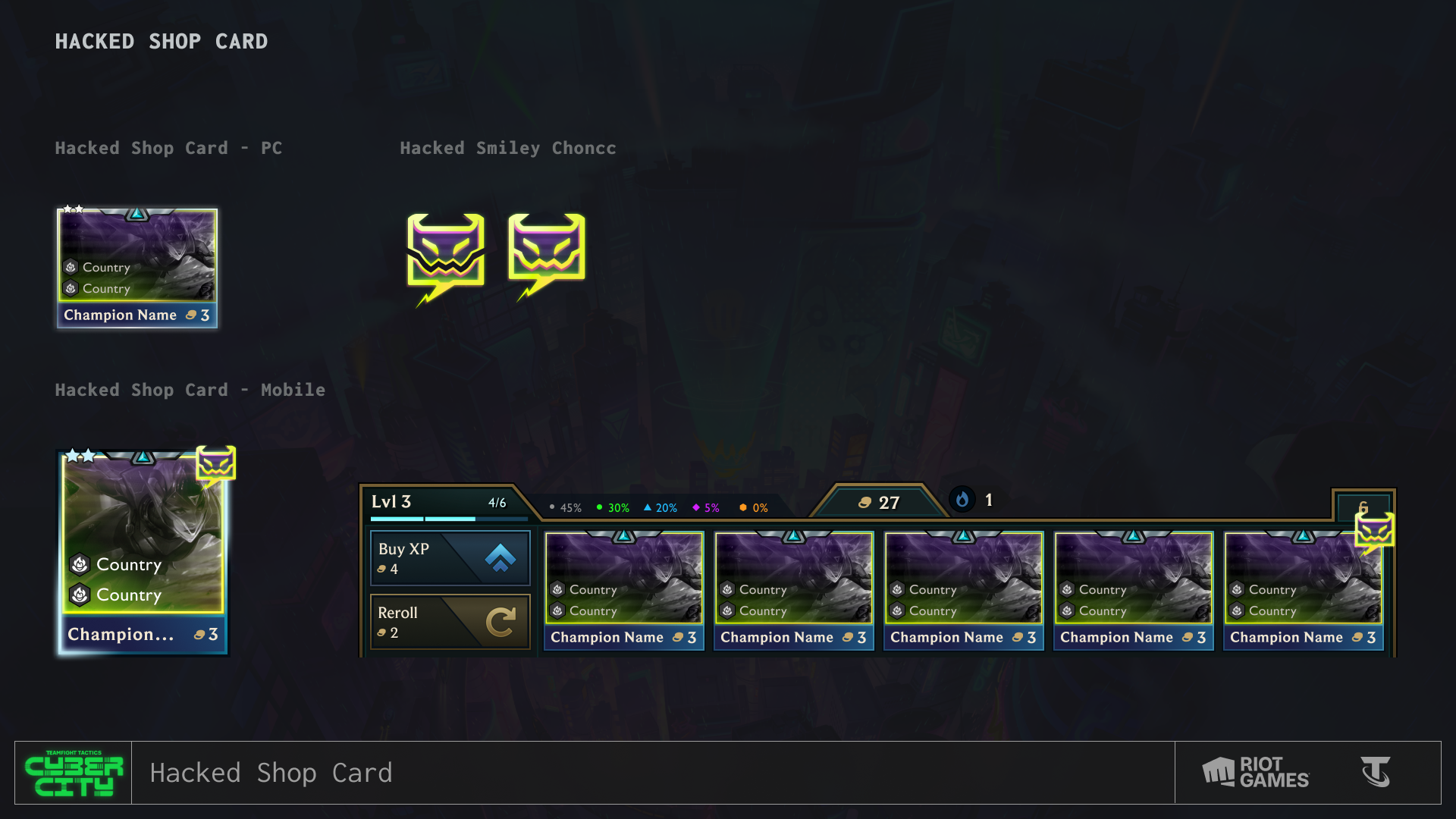 hacked shop card