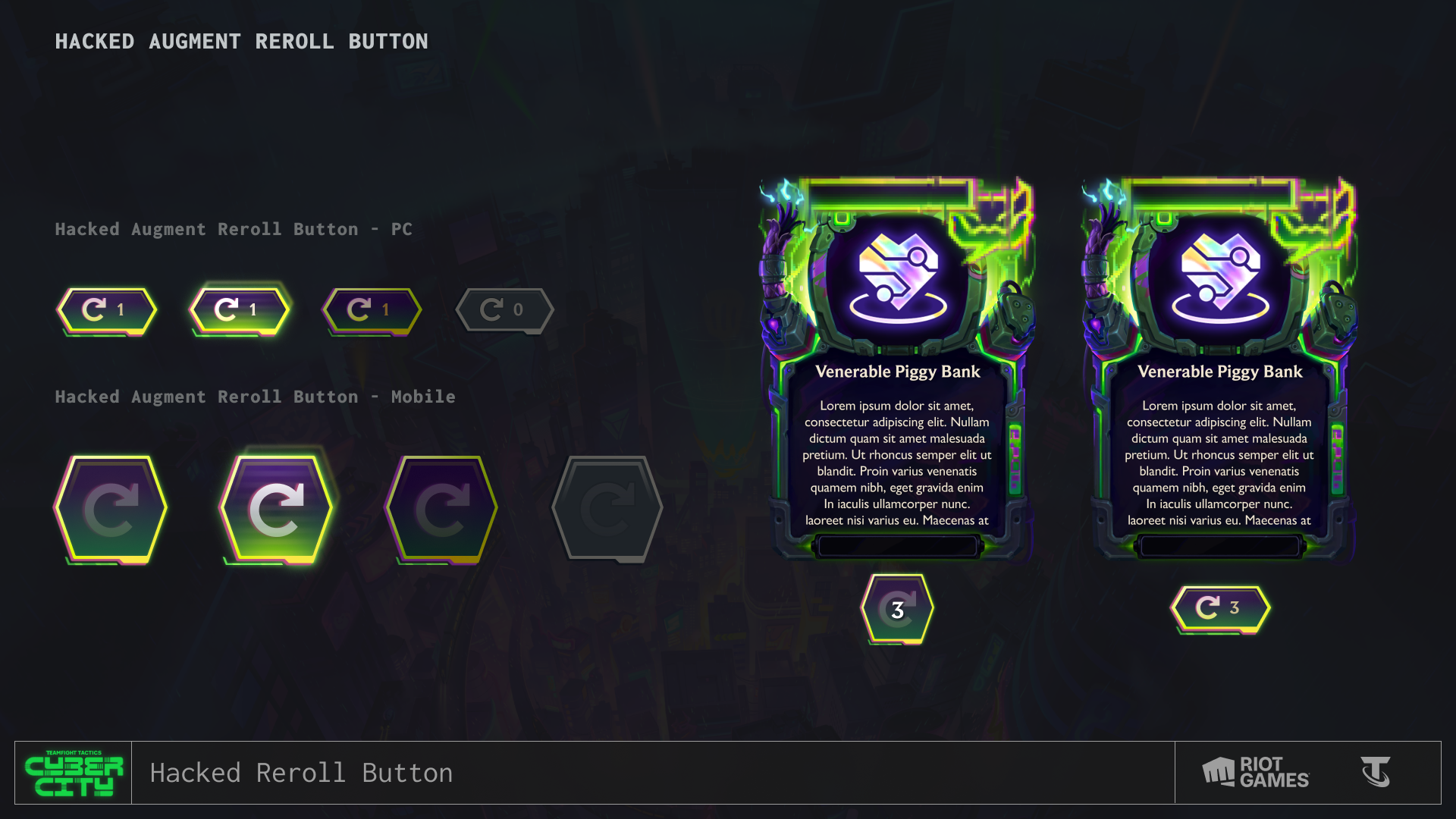 Hacked reroll button