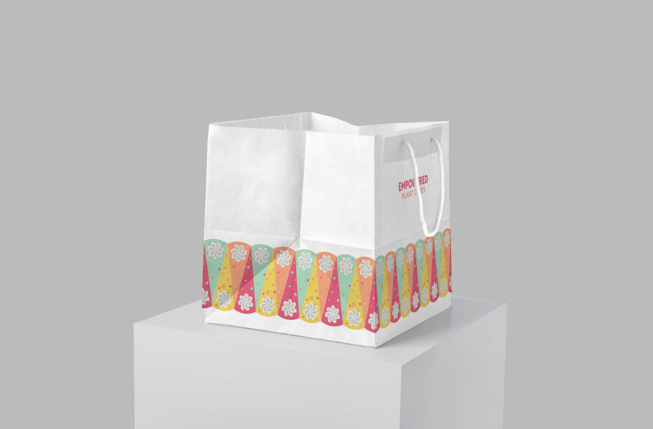Shopping Bag: Open 3/4 View
