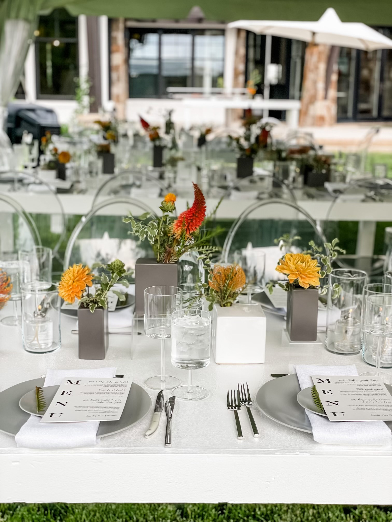 Modern Backyard Dinner