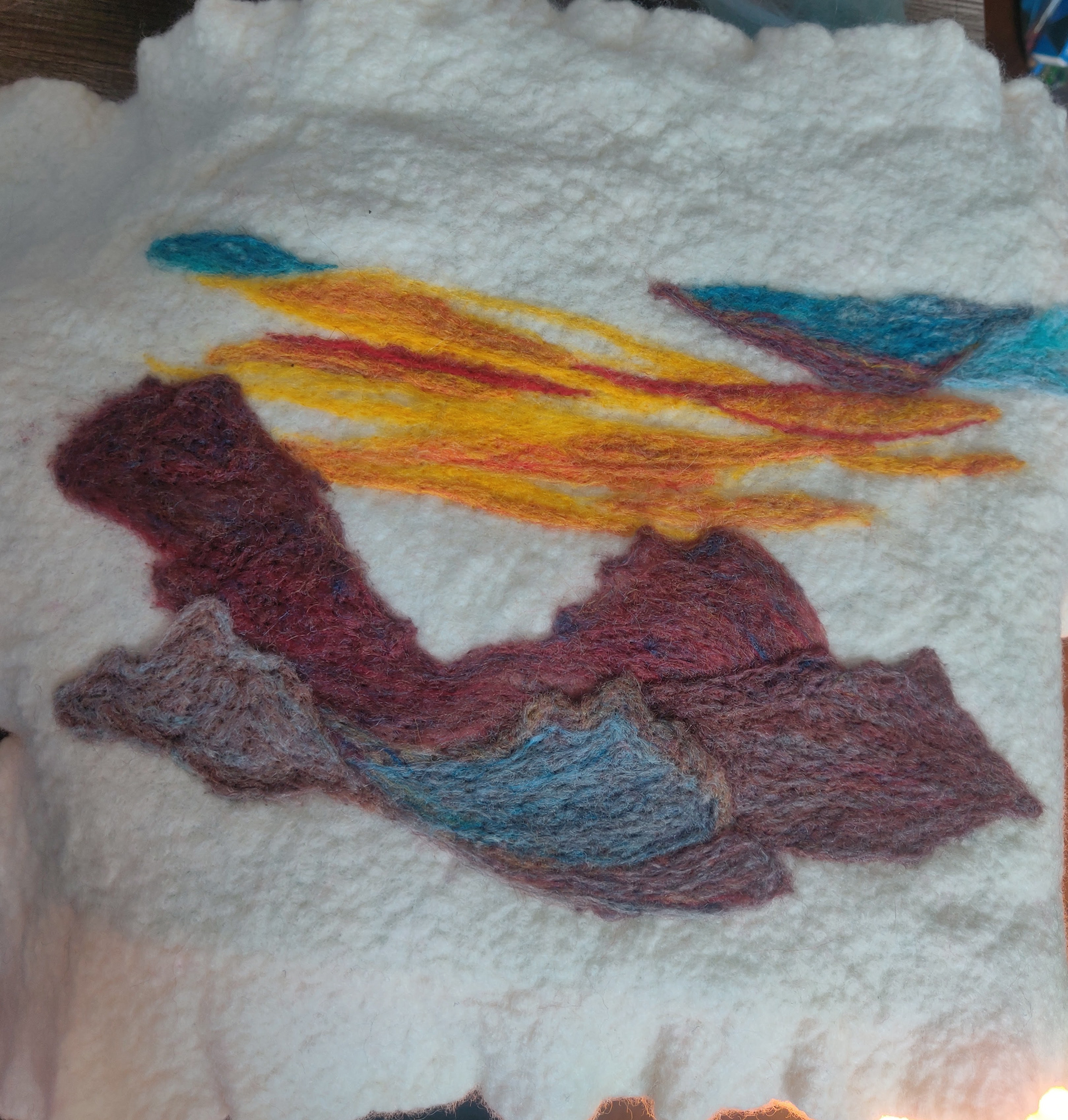 wet and needle felting