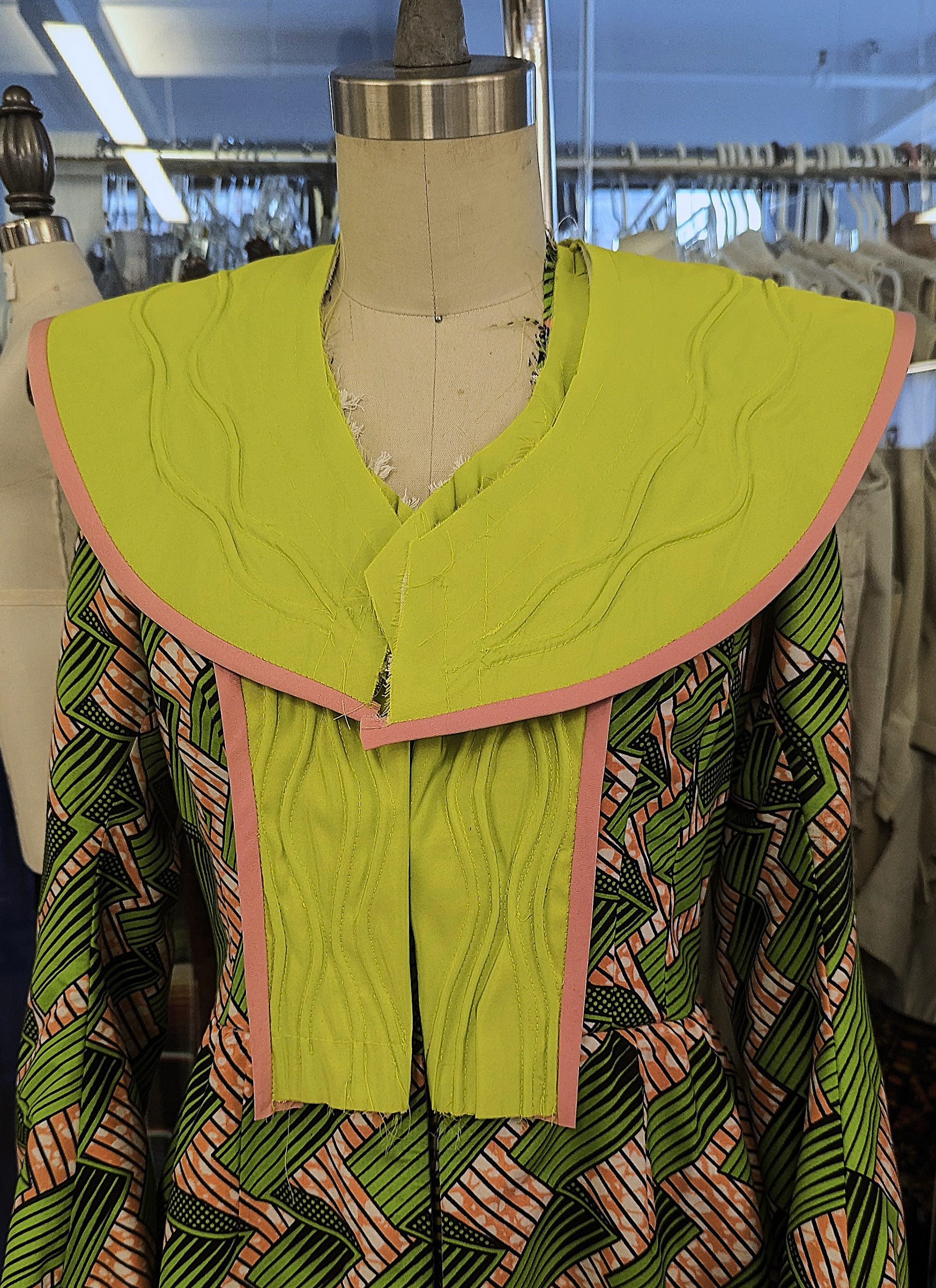 "Pirates! The Penzance Musical"  -  cutting, and fabric modifications on cuffs and collars