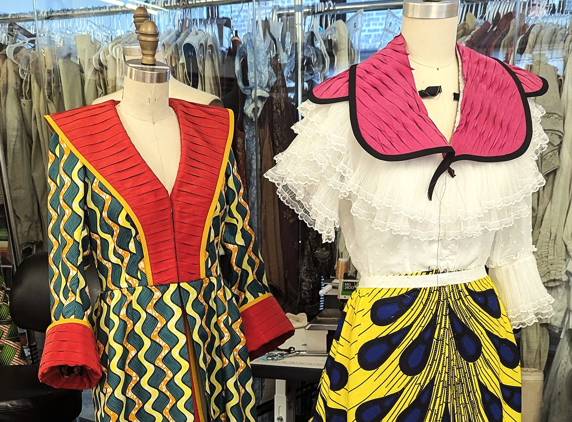 "Pirates! The Penzance Musical"  -  cutting, and fabric modifications on cuffs and collars