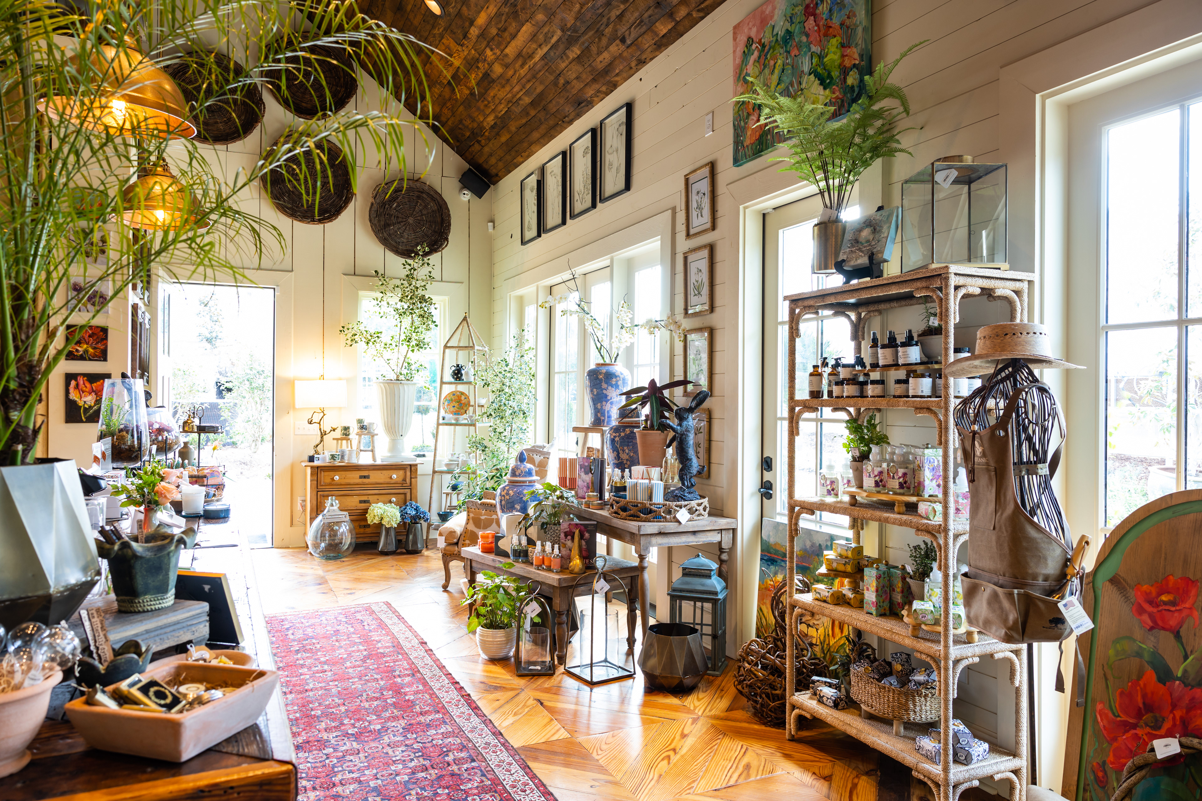 Botanic Opelika AL, the garden shop, home decor store with gardening supplies and displays