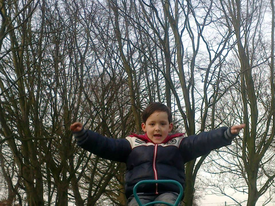 On the seesaw in the park