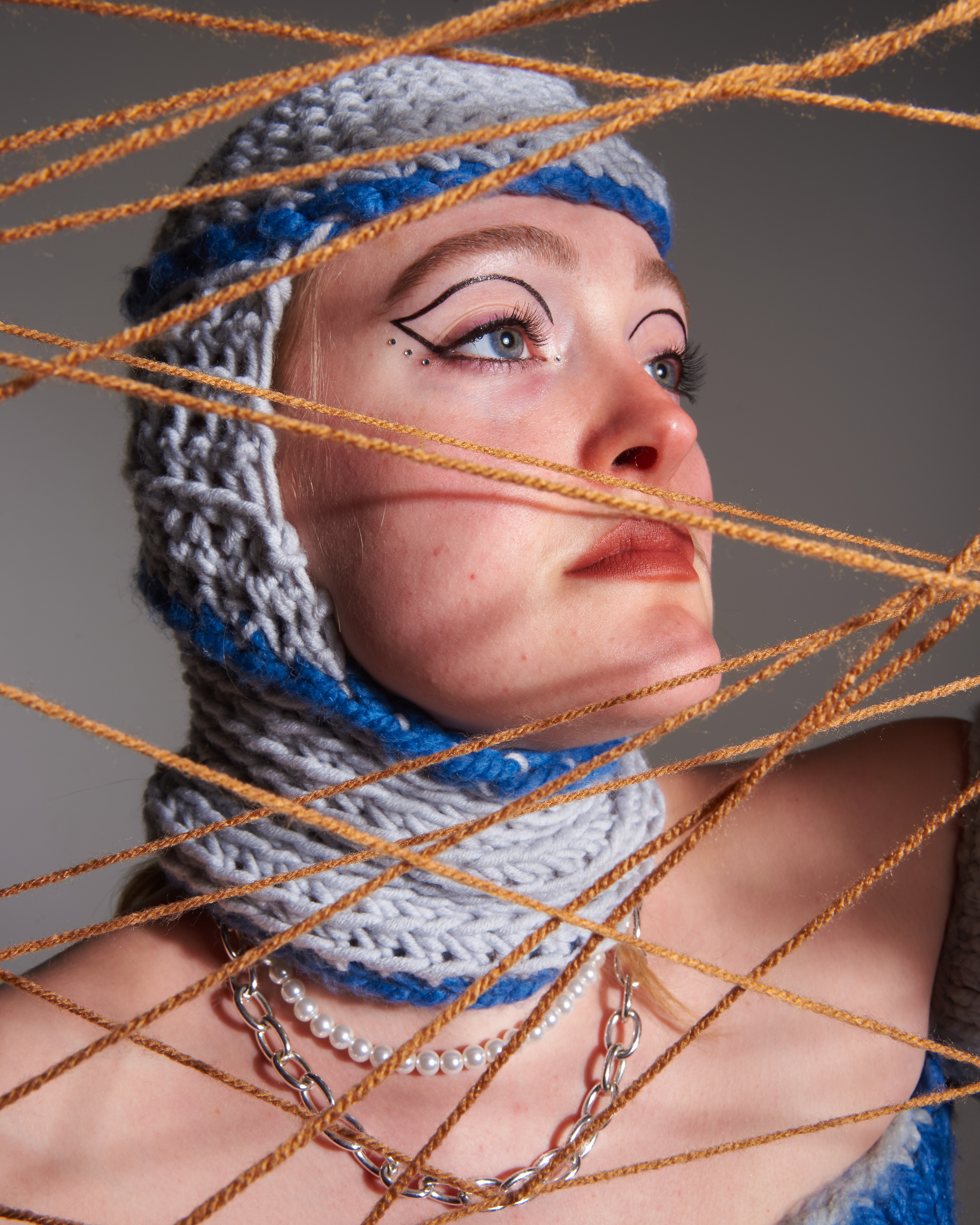 Inspired by Punk knitwear from designers such as Vivienne Westwood, Emily Evans has created a collection  with her own contemporary take on this style of fashion.