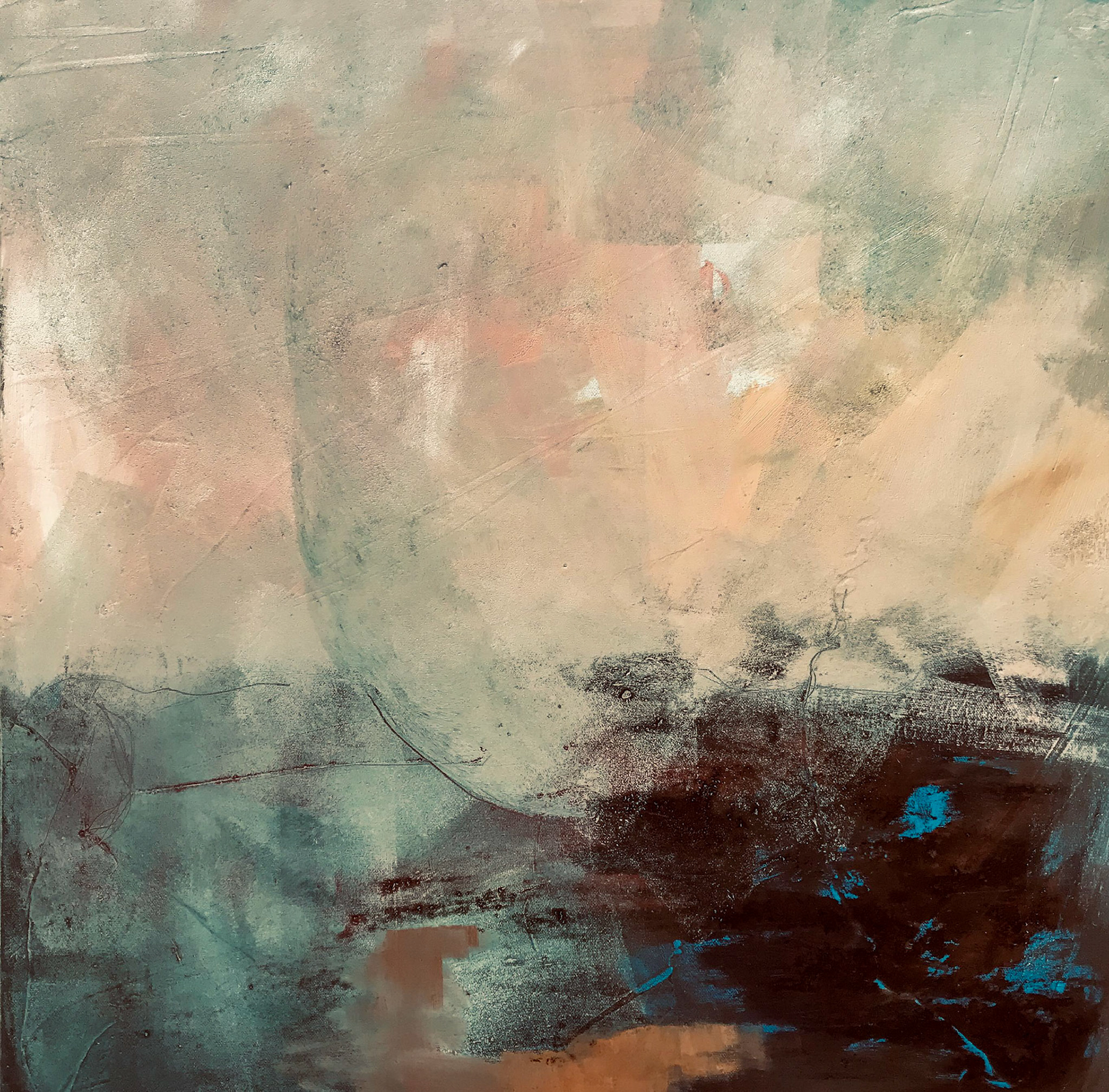 On the Dark Sands, Footprints of Time, 60x60cm