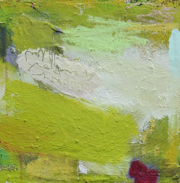 Oil and mixed media on cradled panel 30x30cm