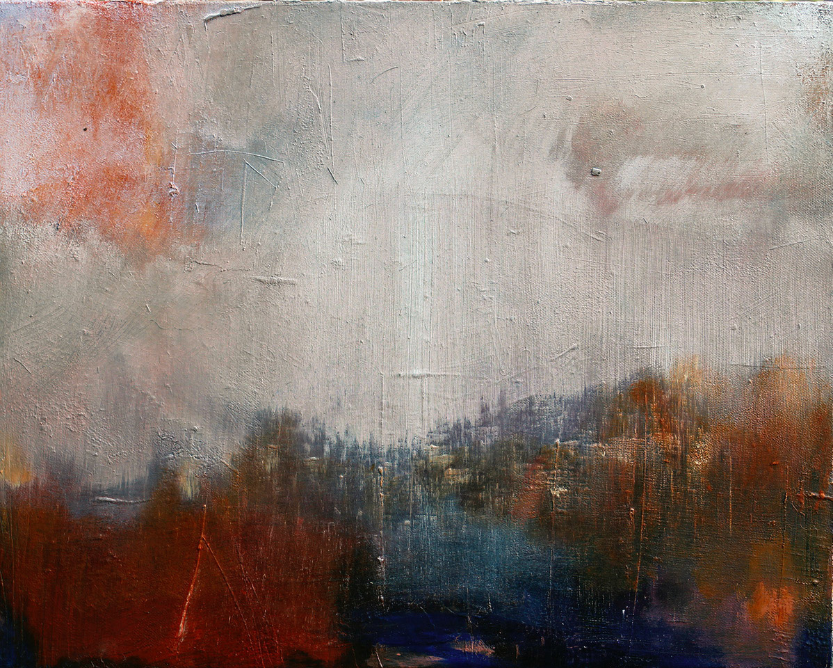 White Fog, Embracing the Mountain 36x46cm