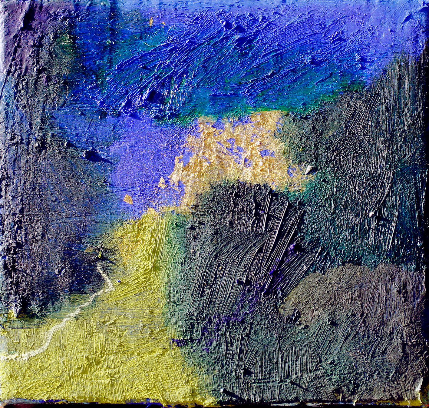 Wind Undulating on Mossy Hills, 15x15cm