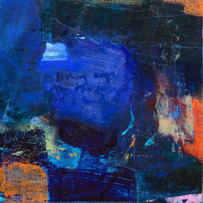 20x20cm, Oil, collage, oil stick and pastel