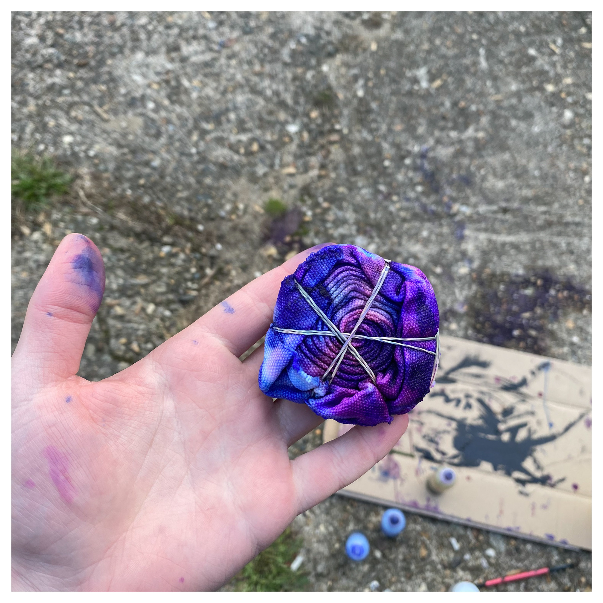 Hand Dyeing the Canvas