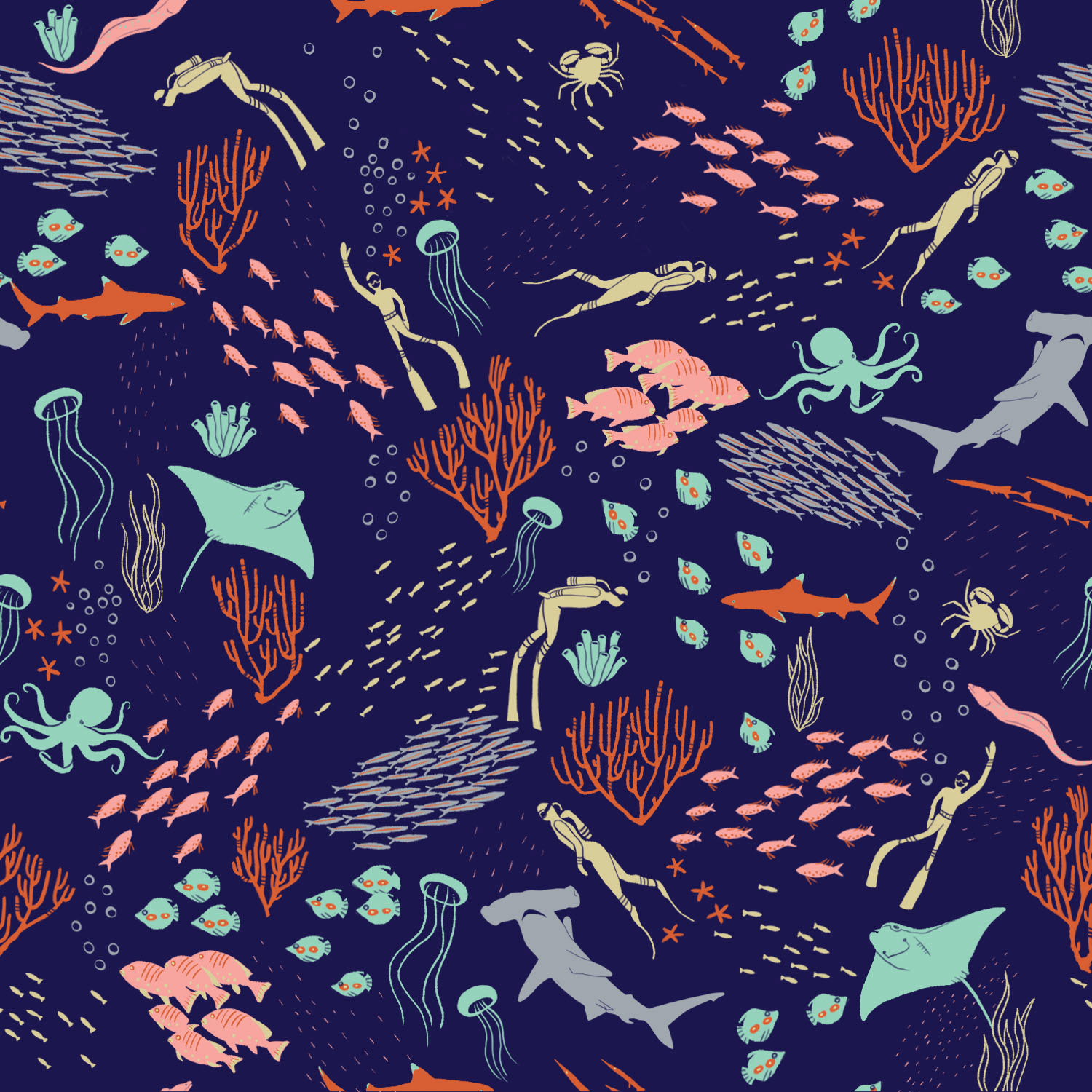 Scuba Adventure Ditsy