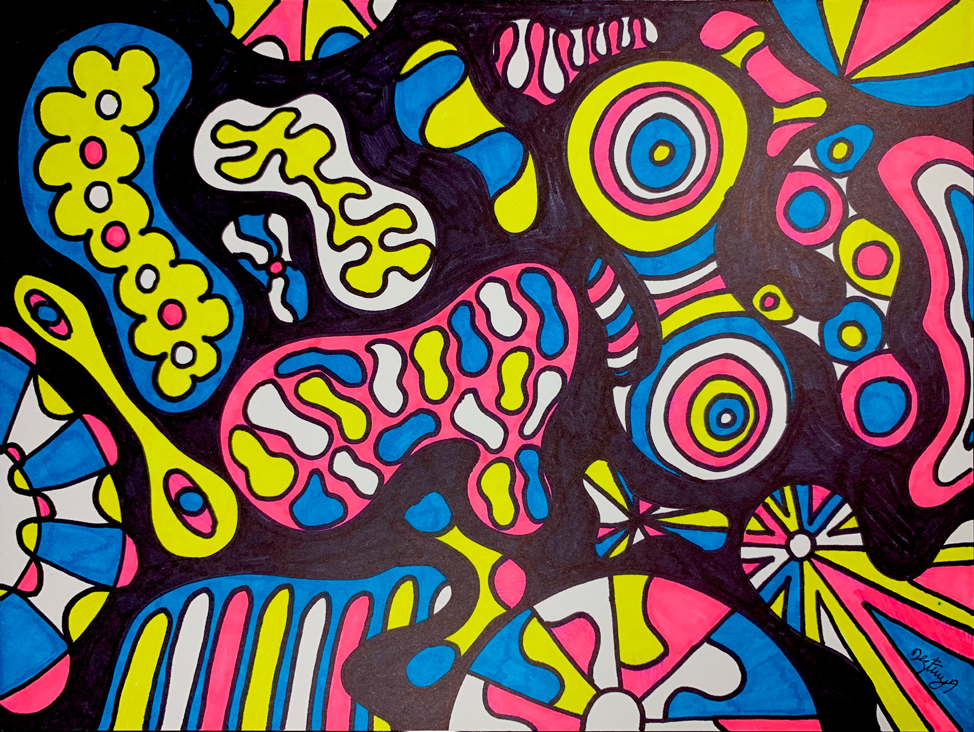 Neon Improv 9”x12”
