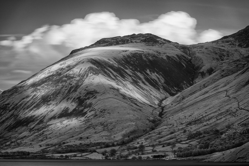 Changing light on Lingmell above Wastwater in the Lake District. 