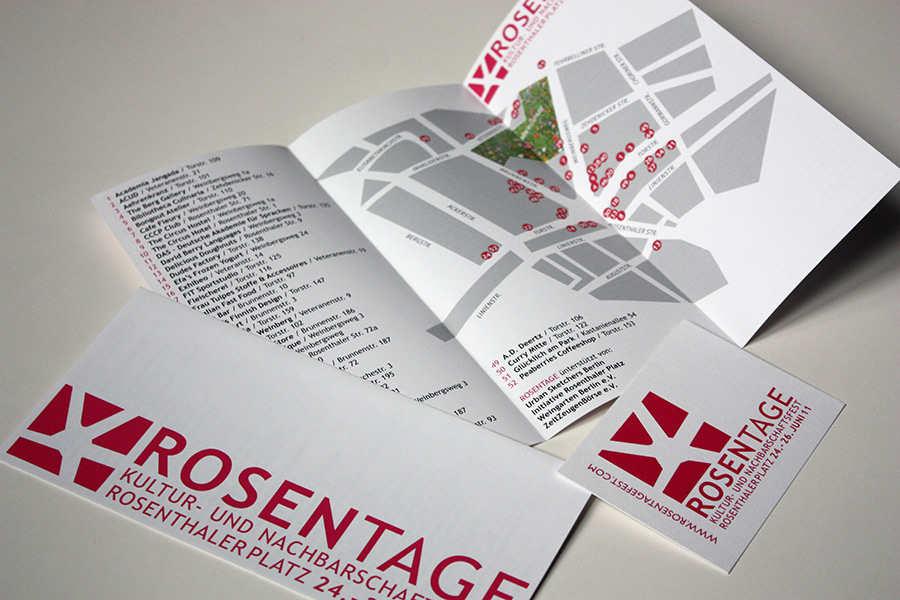 Logo und Druckmaterial für ein Nachbarschaftsfest