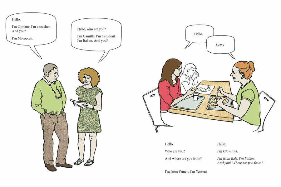 Illustrationen für ein Arabisch-Lehrbuch.