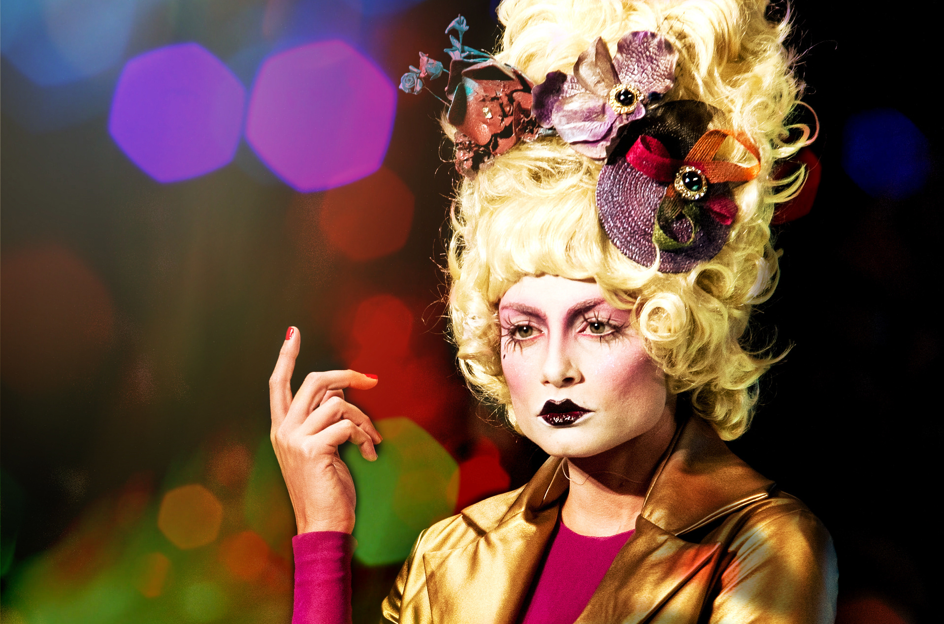 Picture in color of model during Fashion show in Miami