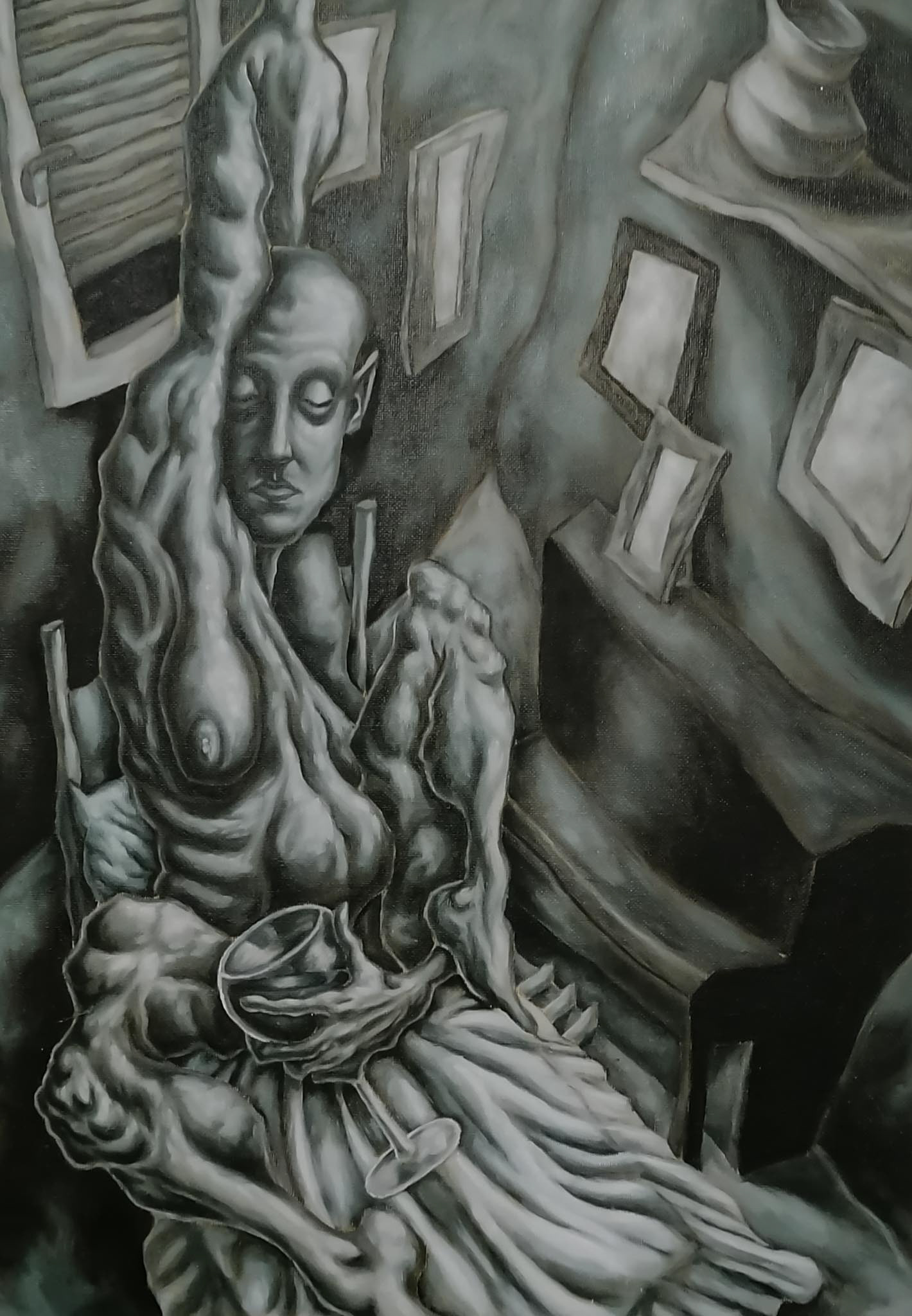 Judith, oil on panel, 2019