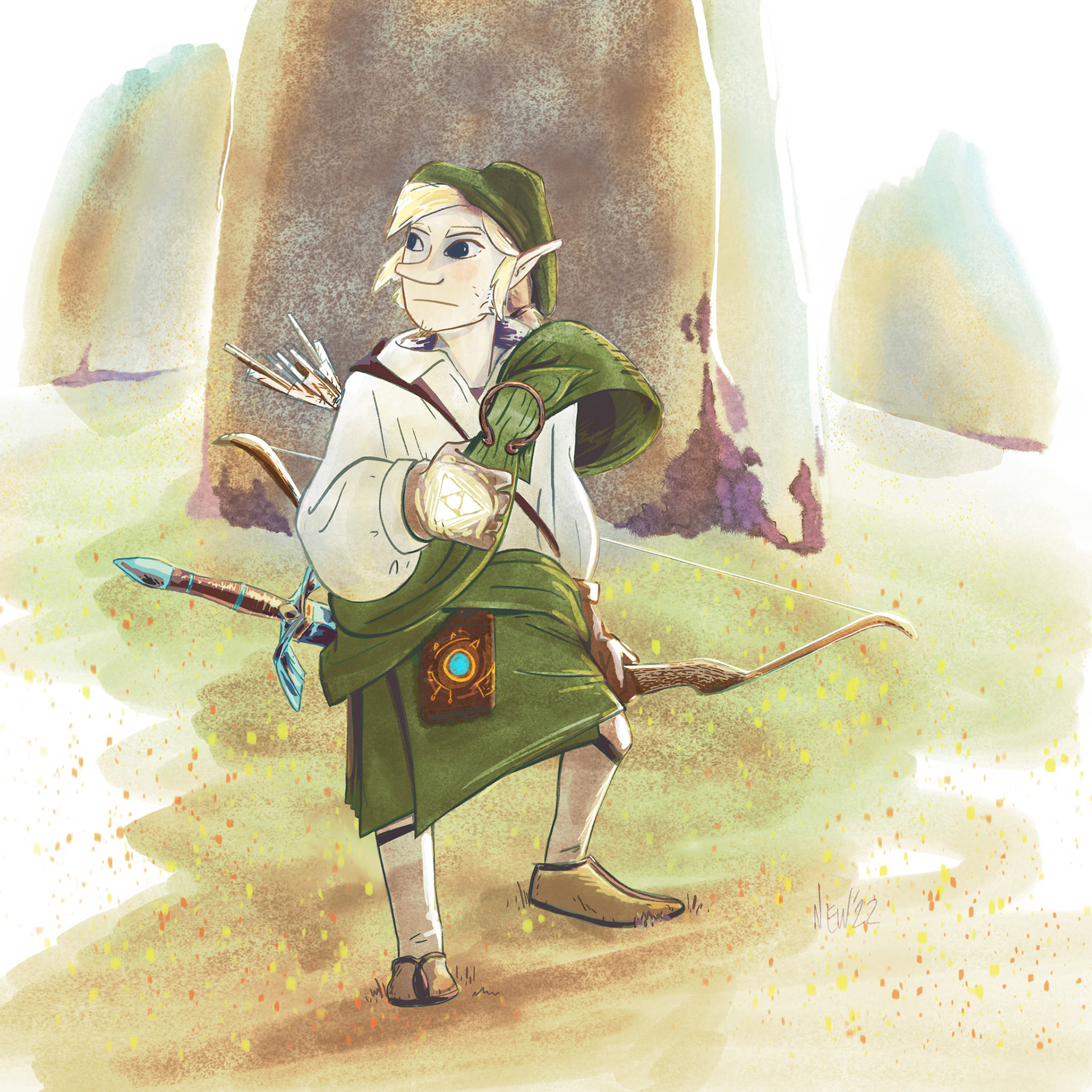 Fan art of Link. Also, fan art of kilts!