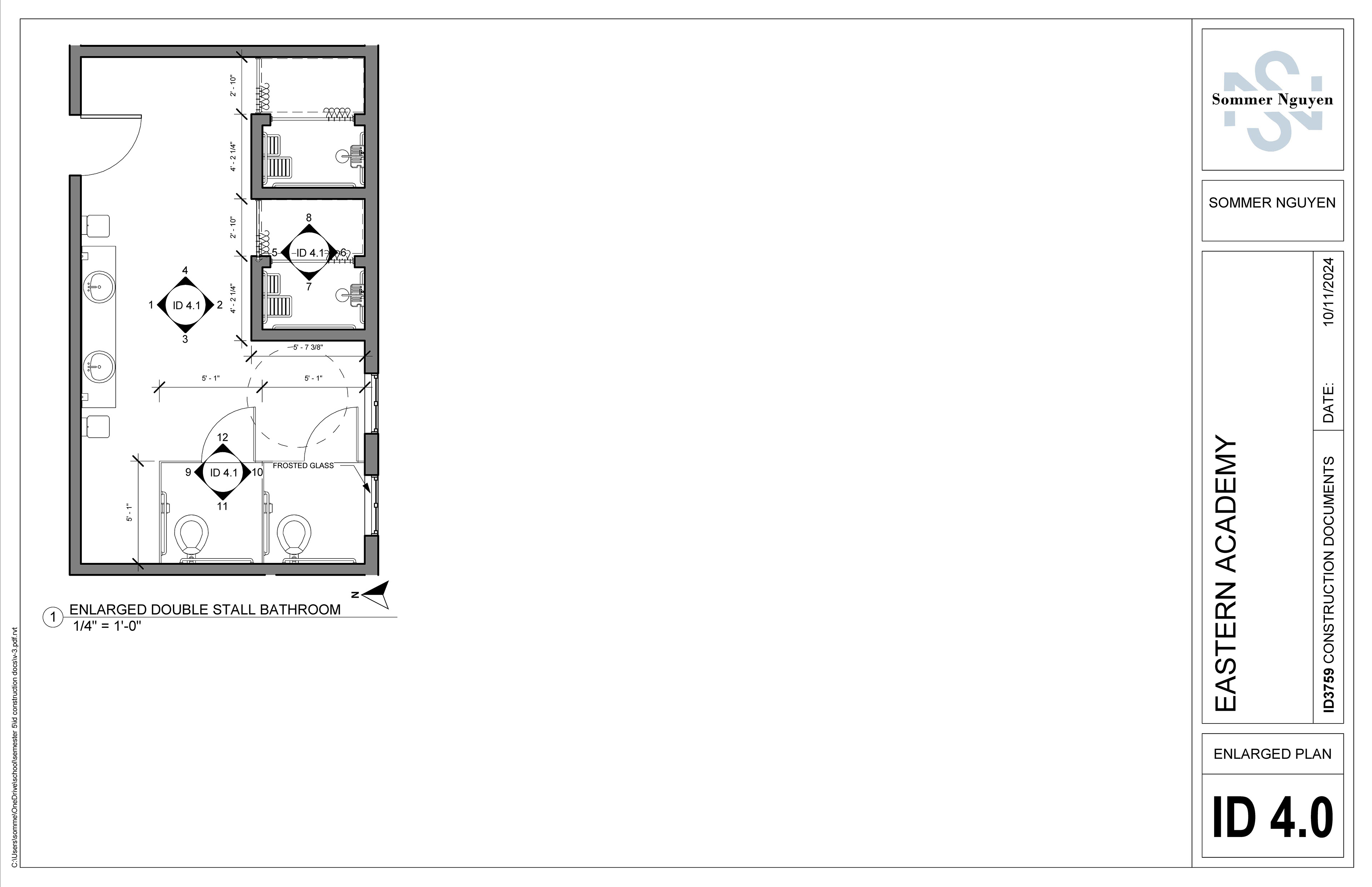 NCIDQ Practice Enlarged Floor Plan
