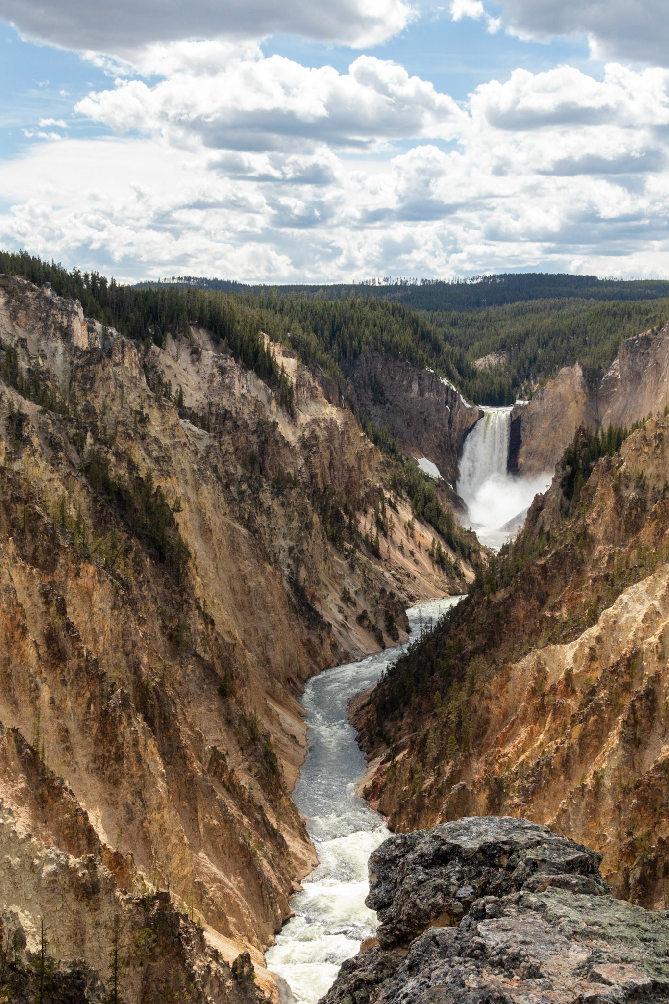 The Lower falls at the Grand Canyon of Yellowstone