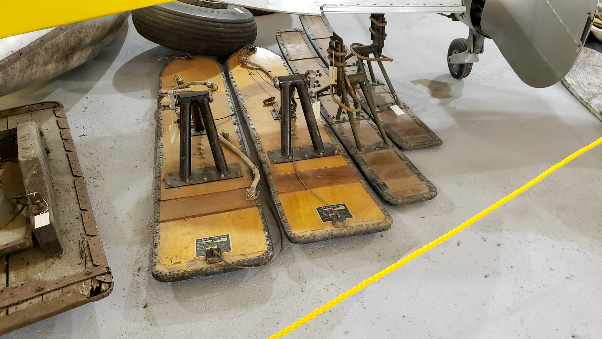 These ski's bolted onto a plane in place of their wheels, allowing pilots to covert their aircraft to a snow-landing configuration.